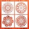 4PCS Extra Large Mandala Stencils for Painting – Reusable Floral Mandala Templates for DIY Wall, Tile, Floor, Wood, Canvas, Furniture & Craft Projects (12x12 Inch)
